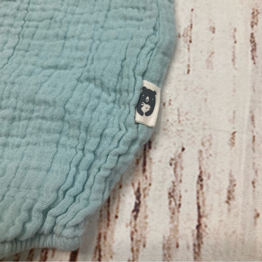 Rabbit Bear Organic Romper Baby Blue Sz 6-9M - Picture 2 of 12
